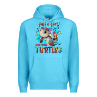 Ocean Blue just a girl who loves turtles Premium Hoodie - texasbilliewilder