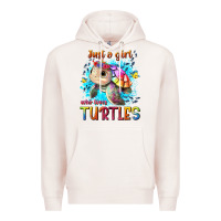 Pale Pink just a girl who loves turtles Premium Hoodie - texasbilliewilder