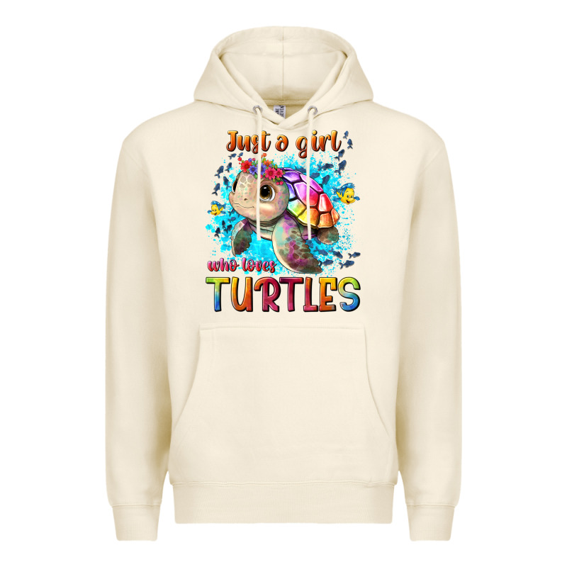 Just A Girl Who Loves Turtles Premium Hoodie by texasbilliewilder | Teevron