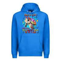 True Royal just a girl who loves turtles Premium Hoodie - texasbilliewilder