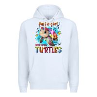 White just a girl who loves turtles Premium Hoodie - texasbilliewilder