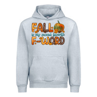Heather Grey fall is my second favorite f word Urban Hoodie - Zillion Design Studio