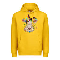 Lemon charolais calf with christmas lights baby cow Premium Hoodie - RanaPortraitStore