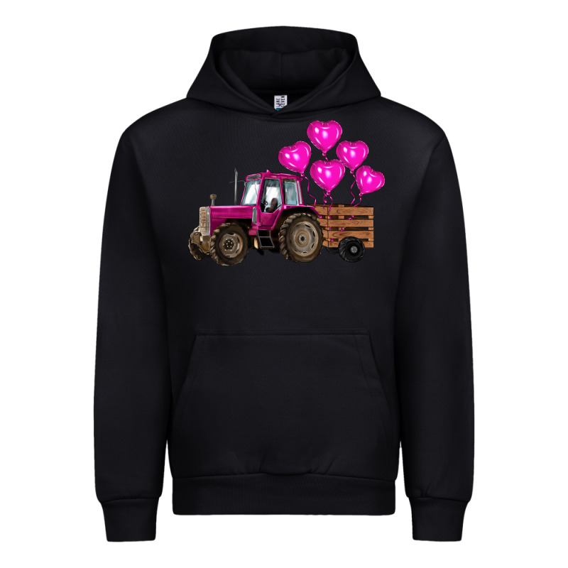 Valentine's Day Pink Tractor With Pin Heart Balloons Urban Hoodie by RanaPortraitStore | Teevron