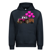 Navy valentine's day pink tractor with pin heart balloons Urban Hoodie - RanaPortraitStore