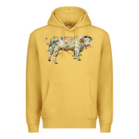Antique Gold Charolais bull with christmas lights Premium Hoodie - RanaPortraitStore