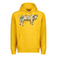 Lemon Charolais bull with christmas lights Premium Hoodie - RanaPortraitStore