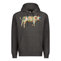 Smoke Charolais bull with christmas lights Premium Hoodie - RanaPortraitStore