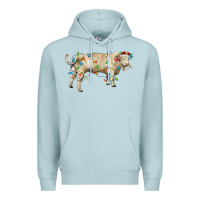 Blue Mist Charolais bull with christmas lights Premium Hoodie - RanaPortraitStore