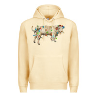 Pina Colada Charolais bull with christmas lights Premium Hoodie - RanaPortraitStore