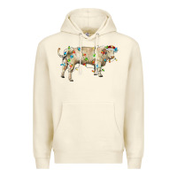 Sandshell Charolais bull with christmas lights Premium Hoodie - RanaPortraitStore