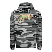 Slate Camo Charolais bull with christmas lights Premium Hoodie - RanaPortraitStore