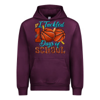 Mauve Wine i tackled 100days of school basketball Urban Hoodie - texasbilliewilder