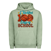 Pigment Oil Green i tackled 100days of school basketball Urban Hoodie - texasbilliewilder