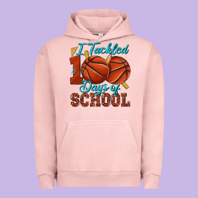 I Tackled 100days Of School Basketball Urban Hoodie Designed By Texasbilliewilder