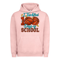 Pigment Salmon i tackled 100days of school basketball Urban Hoodie - texasbilliewilder