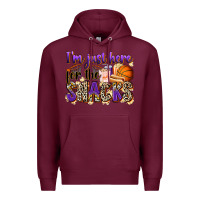 Burgundy i'm just here for the snacks basketball Premium Hoodie - Zillion Design Studio