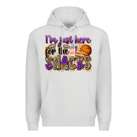 Dove Grey i'm just here for the snacks basketball Premium Hoodie - Zillion Design Studio