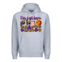 Heather Grey i'm just here for the snacks basketball Premium Hoodie - Zillion Design Studio