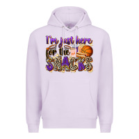 Lilac i'm just here for the snacks basketball Premium Hoodie - Zillion Design Studio