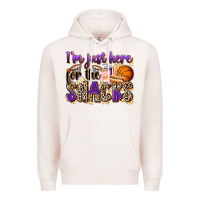Pale Pink i'm just here for the snacks basketball Premium Hoodie - Zillion Design Studio