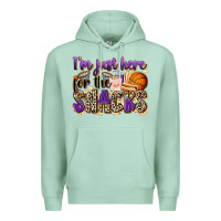 Seafoam i'm just here for the snacks basketball Premium Hoodie - Zillion Design Studio