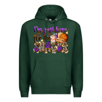 Sports Green i'm just here for the snacks basketball Premium Hoodie - Zillion Design Studio