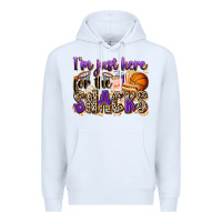 White i'm just here for the snacks basketball Premium Hoodie - Zillion Design Studio
