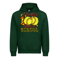 Forest Green i tackled 100days of school softball Urban Hoodie - texasbilliewilder