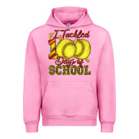 Fuchsia Pink i tackled 100days of school softball Urban Hoodie - texasbilliewilder