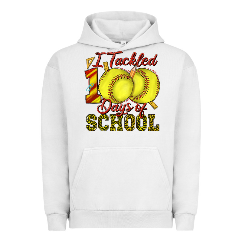 I Tackled 100days Of School Softball Urban Hoodie by texasbilliewilder | Teevron