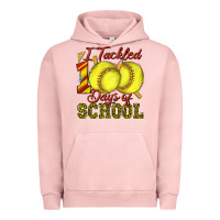 Pigment Salmon i tackled 100days of school softball Urban Hoodie - texasbilliewilder