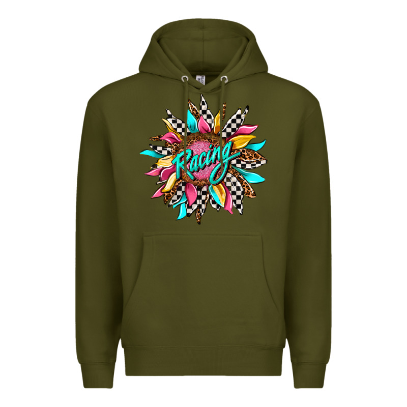 Racing Sunflower Premium Hoodie by AdoDesignShop | Teevron