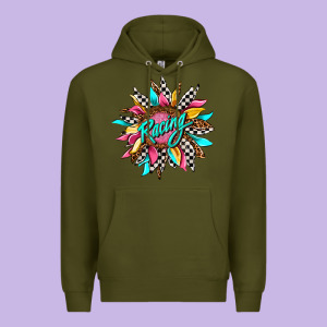 Racing Sunflower Premium Hoodie Designed By Adodesignshop