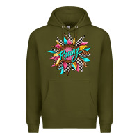 Army Green racing sunflower Premium Hoodie - AdoDesignShop