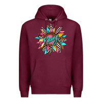 Burgundy racing sunflower Premium Hoodie - AdoDesignShop