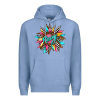 Colony Blue racing sunflower Premium Hoodie - AdoDesignShop