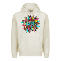 Oatmeal Heather racing sunflower Premium Hoodie - AdoDesignShop