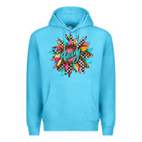 Ocean Blue racing sunflower Premium Hoodie - AdoDesignShop