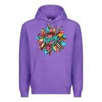 Purple racing sunflower Premium Hoodie - AdoDesignShop