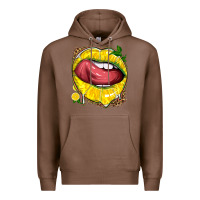 Chestnut lemon lips with leopard Premium Hoodie - texasbilliewilder