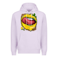 Lilac lemon lips with leopard Premium Hoodie - texasbilliewilder