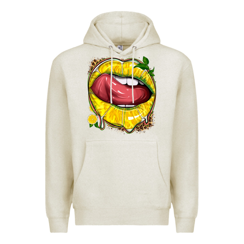 Lemon Lips With Leopard Premium Hoodie by texasbilliewilder | Teevron