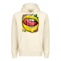 Sandshell lemon lips with leopard Premium Hoodie - texasbilliewilder