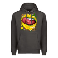 Smoke lemon lips with leopard Premium Hoodie - texasbilliewilder