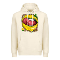 Tofu lemon lips with leopard Premium Hoodie - texasbilliewilder