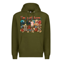 Army Green i'm just here for the snacks american football Premium Hoodie - Zillion Design Studio