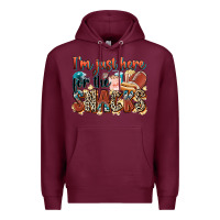 Burgundy i'm just here for the snacks american football Premium Hoodie - Zillion Design Studio