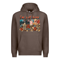 Coffee i'm just here for the snacks american football Premium Hoodie - Zillion Design Studio