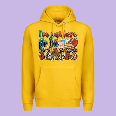 I'm Just Here For The Snacks American Football Premium Hoodie Designed By Zillion Design Studio